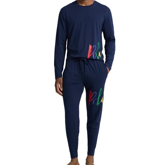 Polo Ralph Lauren Men’s Cruise Navy Long-Sleeve Crewneck Pajama Top - XL (NWT) - Picture 7 of 10